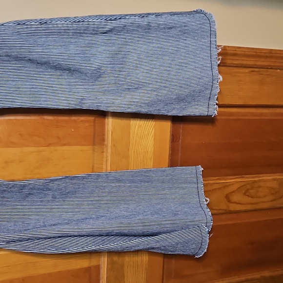 NWT Saints & Hearts Flare High-Rise Pinstripe Denim Jeans - Picture 8 of 14